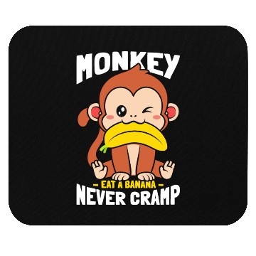 Discover Monkey Eat Banana Never Cramp Mouse Pads
