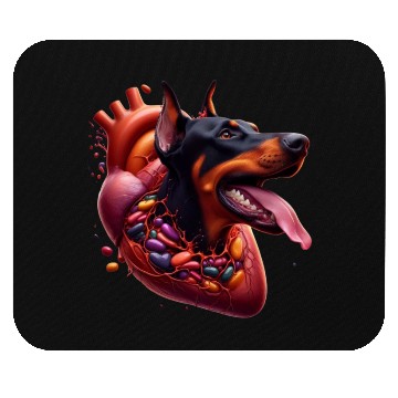 Discover Doberman Devotion: Heartfelt Merch Collection Mouse Pads