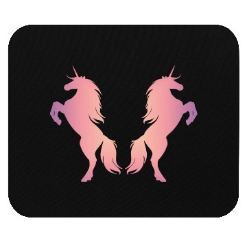 Discover Unicorns baby pink Mouse Pads