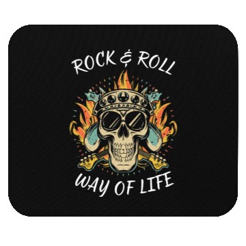 Discover Rock and Roll Skull Mouse Pads