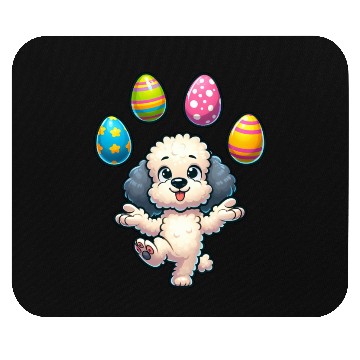 Discover Easter Egg Easter Dog Poodle Juggling Juggler Mouse Pads
