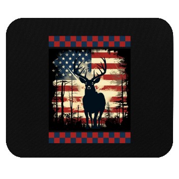 Discover Ripped American Flag Woodland Camo Underlayer Mouse Pads