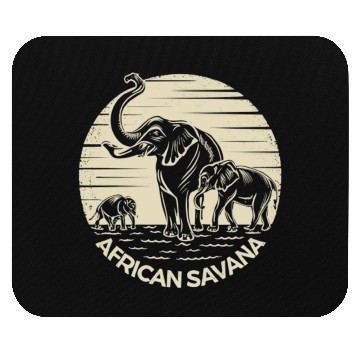 Discover African Savana Elephants Mouse Pads