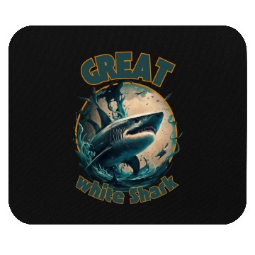 Discover Great White Shark Mouse Pads
