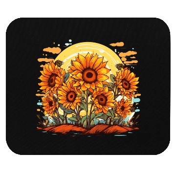 Discover Sunflower Bloom Floral Summer Nature for a Mouse Pads