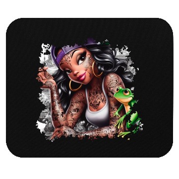 Discover Street Style Hip Hop Girl Rapper Mouse Pads
