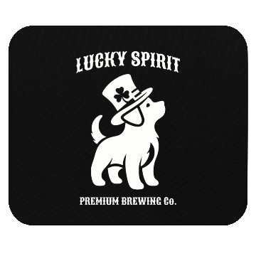 Discover St Patricks Dog Green Mouse Pads