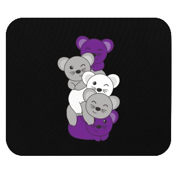 Discover Graysexual Flag Pride Lgbtq Cute Mouse Mouse Pads