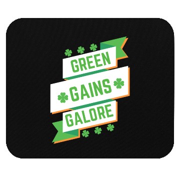 Discover Green Gains Galore Fitness Mouse Pads