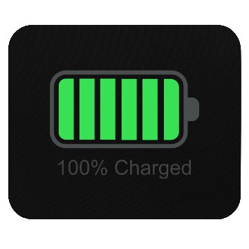 Discover 100% charged and 2% Battery low couple Mouse Pads