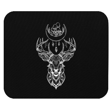 Discover Moon Luna Mona Polygon Deer Mouse Pads