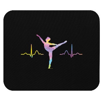 Discover Ballet Dancer Heartbeat EKG Ballerina Mouse Pads
