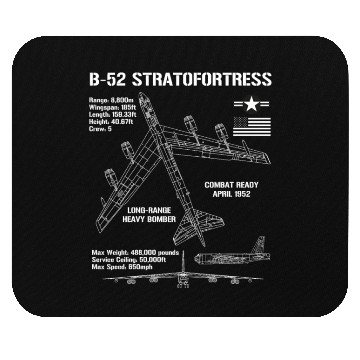 Discover B-52 Stratofortress Specs Military Aircraft B52 Mouse Pads