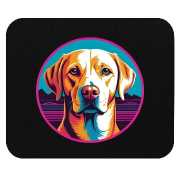 Discover Synthwave Labrador Retriever 2 Mouse Pads