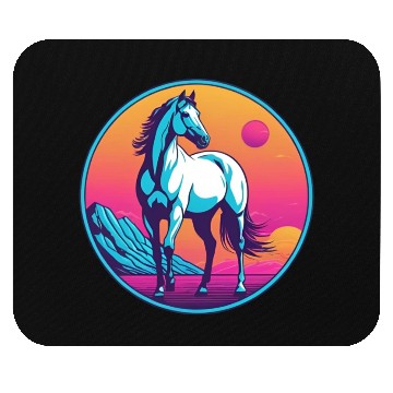 Discover Synthwave Horse 3 Mouse Pads