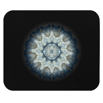 Discover Butterfly wing ornament in delicate blue tones Mouse Pads