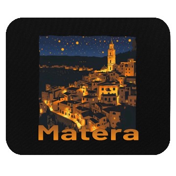 Discover Matera Italy Sunset Night Starry Sky Mouse Pads