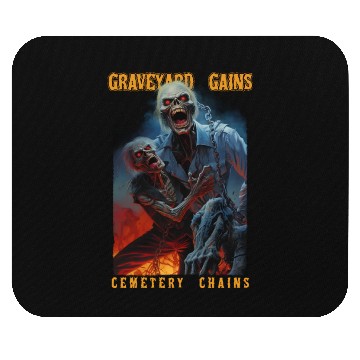 Discover Graveyard Gains Cemetery Chains Mouse Pads