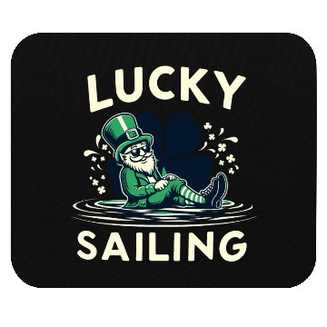 Discover Lucky Sailing Funny St Patrick's Clover Cruises Mouse Pads