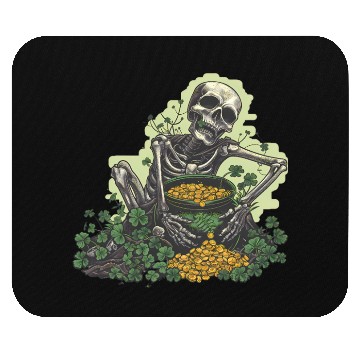 Discover St Patricks Skeleton Pot of Gold Mouse Pads