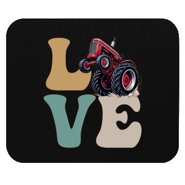 Discover LOVE Tractor Pulling Tractor Driver Farmer Farming Mouse Pads