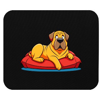 Discover Chilled Mastiff on Plush Cushion Mouse Pads
