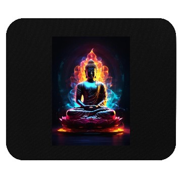 Discover The Buddha Neon Art Mouse Pads