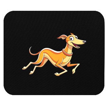 Discover Graceful Running Whippet Artwork Mouse Pads
