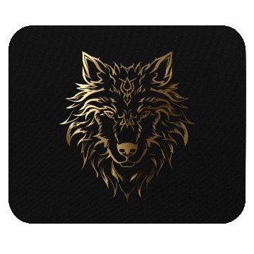 Discover Golden Wolf Mouse Pads