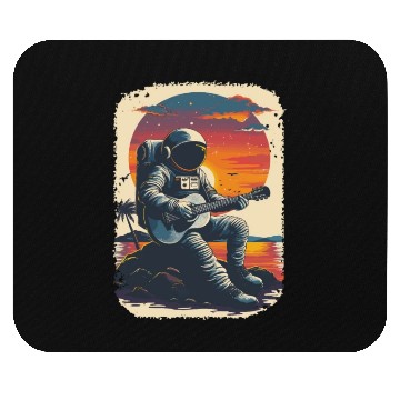 Discover Astronaut Guitar Player Space Music Lover Mouse Pads