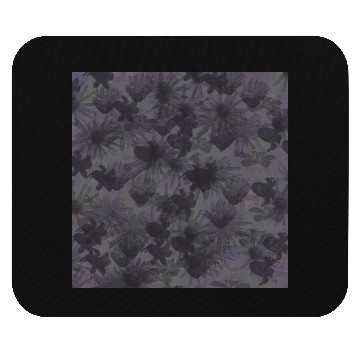 Discover floral feel pattern in purple and gray Mouse Pads