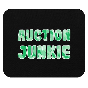 Discover Auction Junkie green camo Mouse Pads