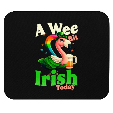 Discover Irish Flamingo St Patricks A Wee Bit Irish Mouse Pads