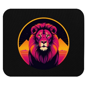 Discover Synthwave Lion Mouse Pads