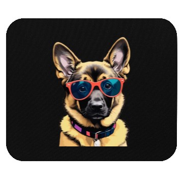 Discover Cute German Shepherd Pop Art Mouse Pads