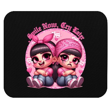 Discover Smile Now Cry Later Drama girls Chicano Art Mouse Pads