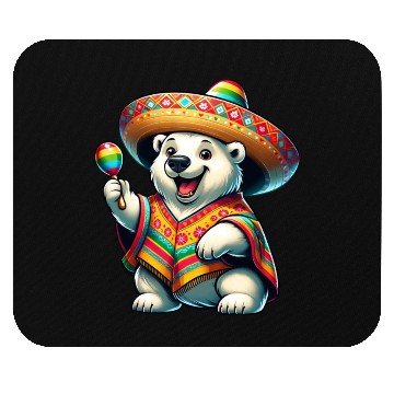 Discover Cinco de Mayo Polar Bear: Festive Mood Mouse Pads