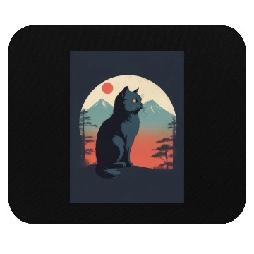 Discover Persian Cat 1 - Japanese Retro Art Mouse Pads