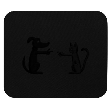 Discover Funny dog and cat Rock-Paper-Scissors Mouse Pads