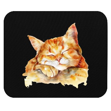 Discover cute happy funny cat for cat lover Mouse Pads