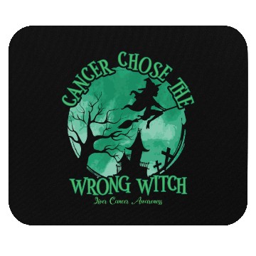 Discover Cancer Witch Green Liver Cancer Mouse Pads