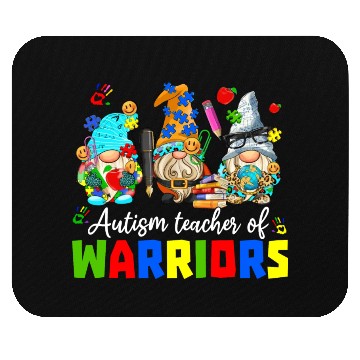 Discover Autism Teacher Warriors Autism Autism Gnome Gift Mouse Pads