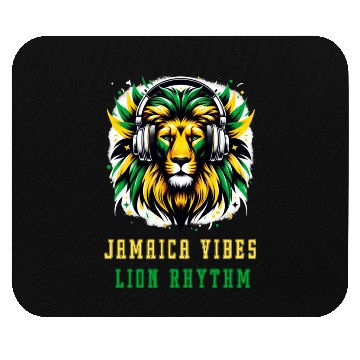 Discover Jamaica lion reggae design Mouse Pads