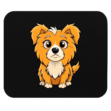 Discover Curious Tibetan Spaniel Digital Art Mouse Pads