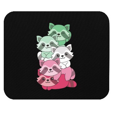 Discover Abrosexual Flag Pride Lgbtq Cute Raccoon Mouse Pads