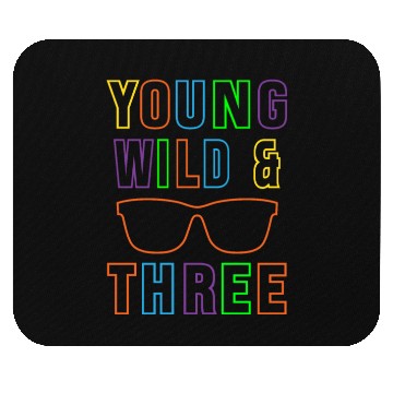 Discover Young Wild & Three Kids 3rd Birthday Boy Mouse Pads