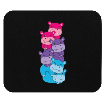 Discover Androgynous Flag Pride Lgbtq Cute Hippo Mouse Pads