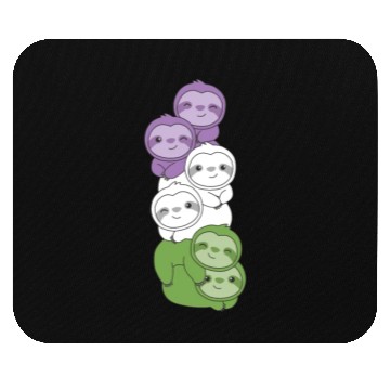 Discover Genderqueer Flag Pride Lgbtq Cute Sloth Mouse Pads