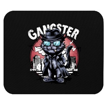 Discover cat gangster Mouse Pads