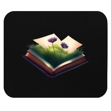 Discover Book and Flower Mouse Pads